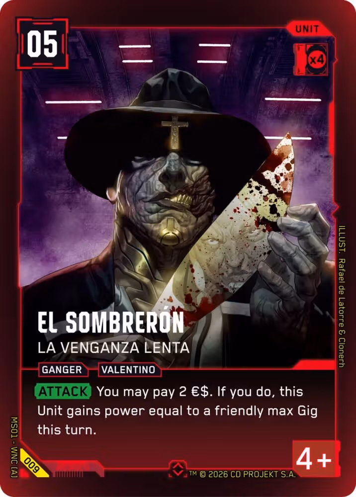 El Sombreron - La Venganza Lenta 009 Cyberpunk TCG card