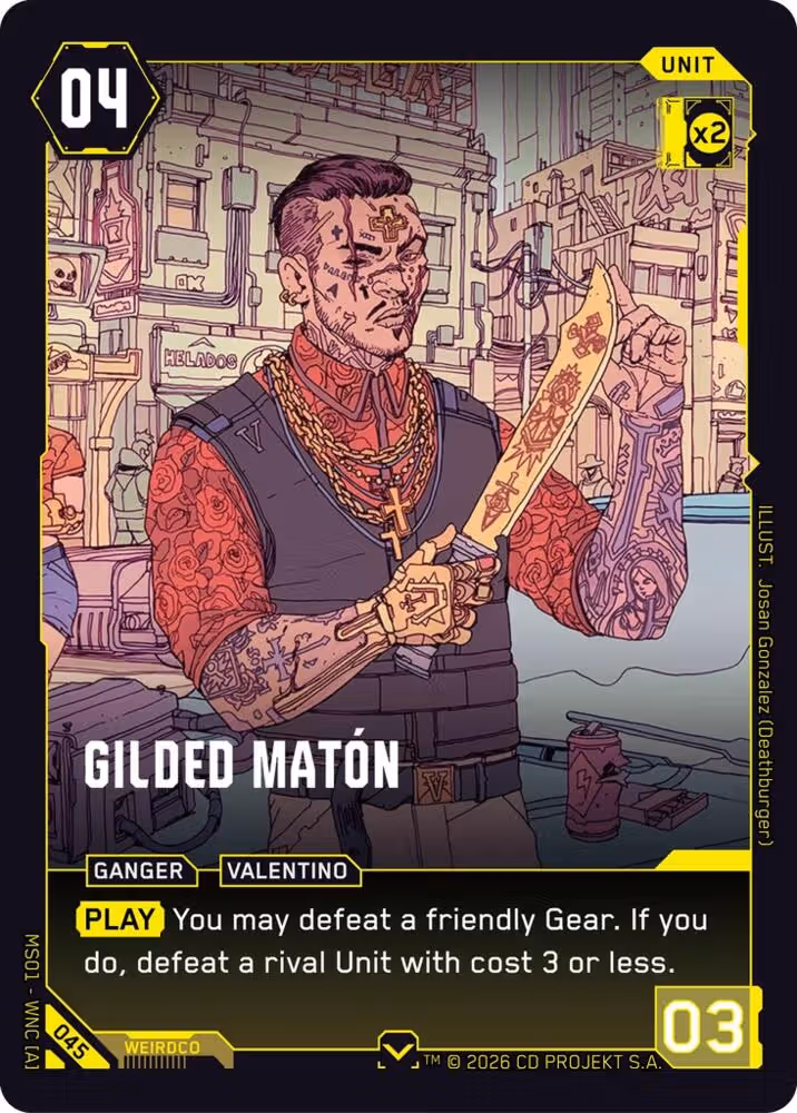 Gilded Maton 045 Cyberpunk TCG card