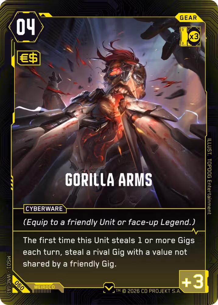 Gorilla Arms 060 Cyberpunk TCG card