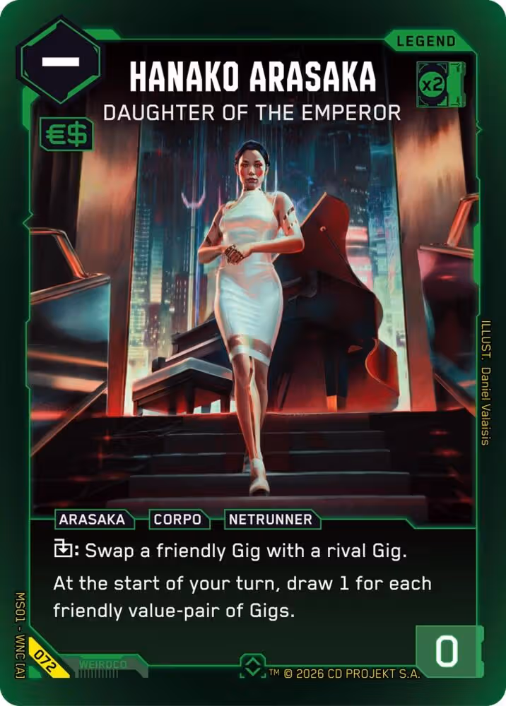 Hanako Arasaka - Daughter of the Emperor 072 Cyberpunk TCG card