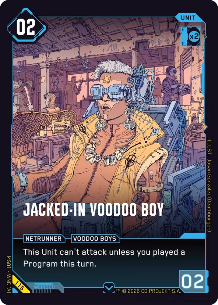 Jacked-In Voodoo Boy 115 Cyberpunk TCG card
