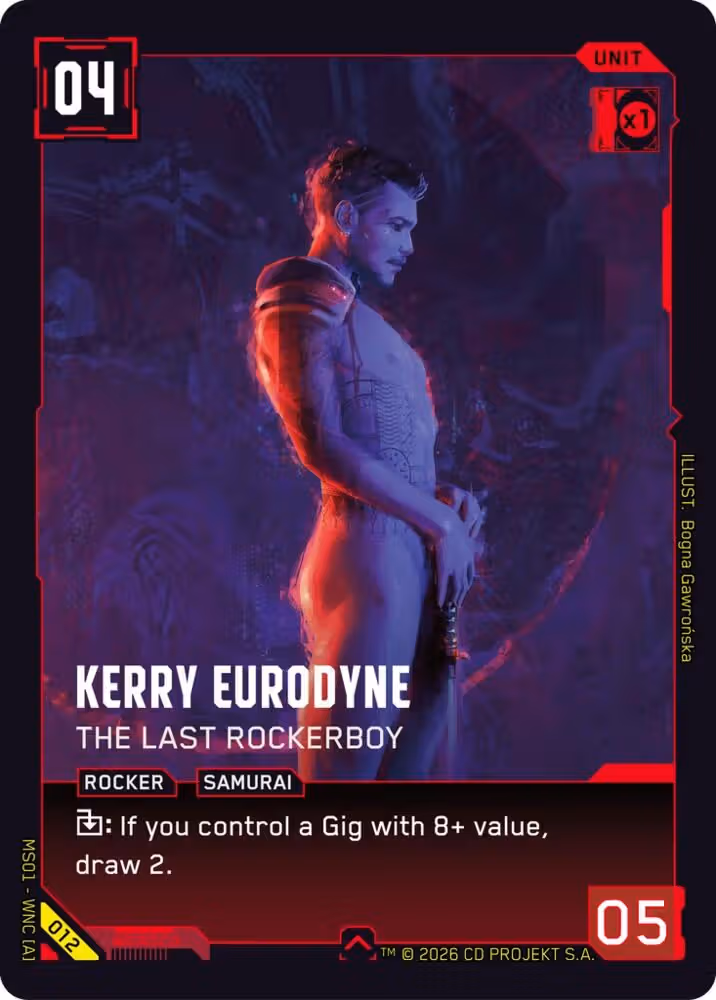 Kerry Eurodyne - The Last Rockerboy 012 Cyberpunk TCG card