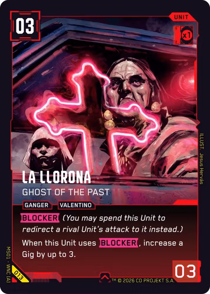 La Llorona - Ghost of the Past 013 Cyberpunk TCG card