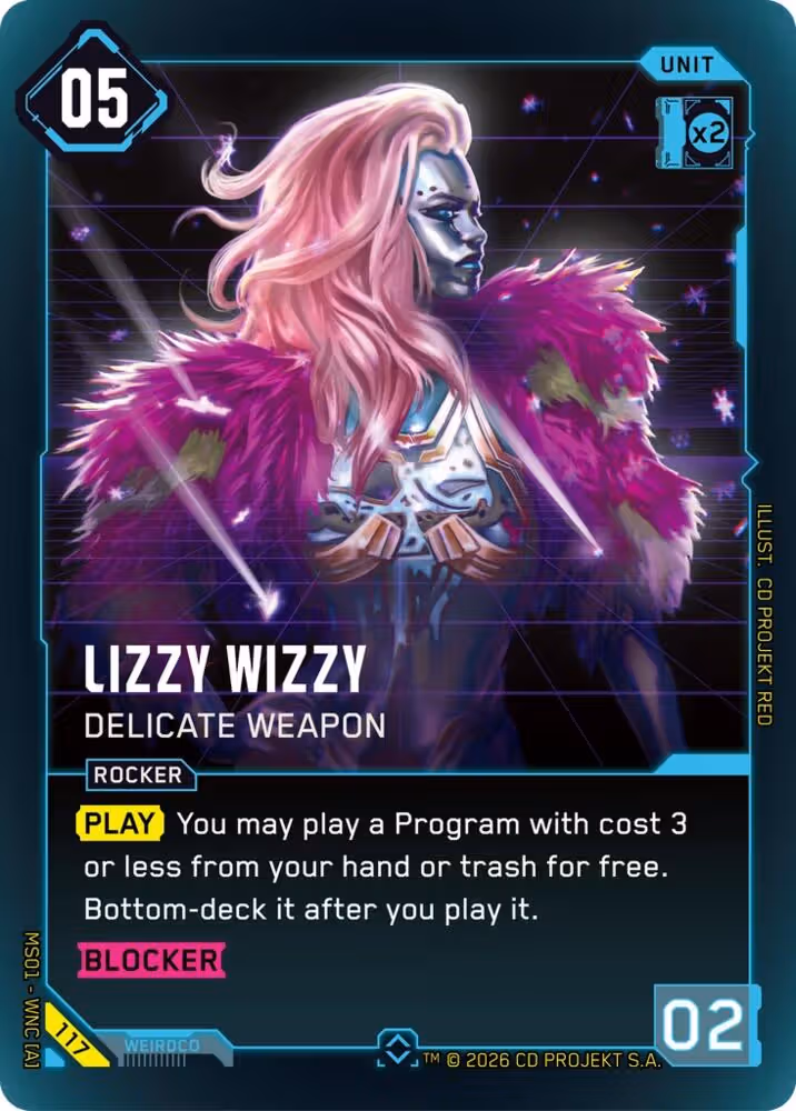 Lizzy Wizzy - Delicate Weapon 117 Cyberpunk TCG card
