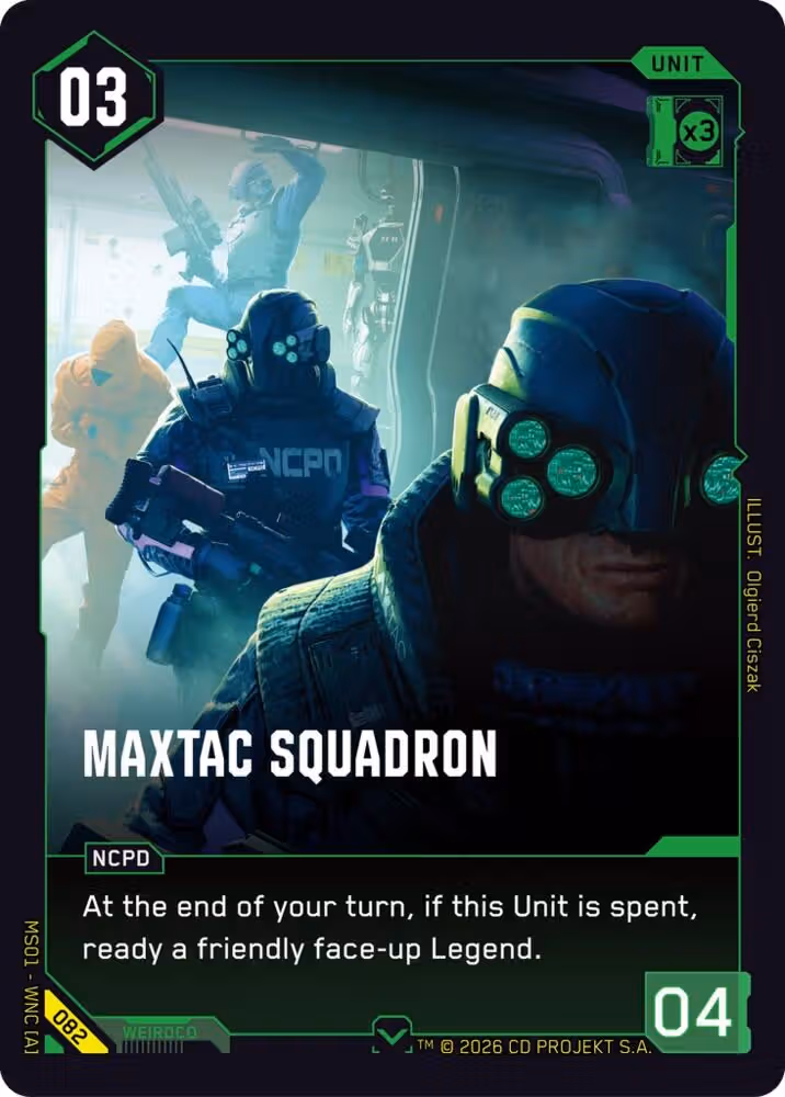 MaxTac Squadron 082 Cyberpunk TCG card