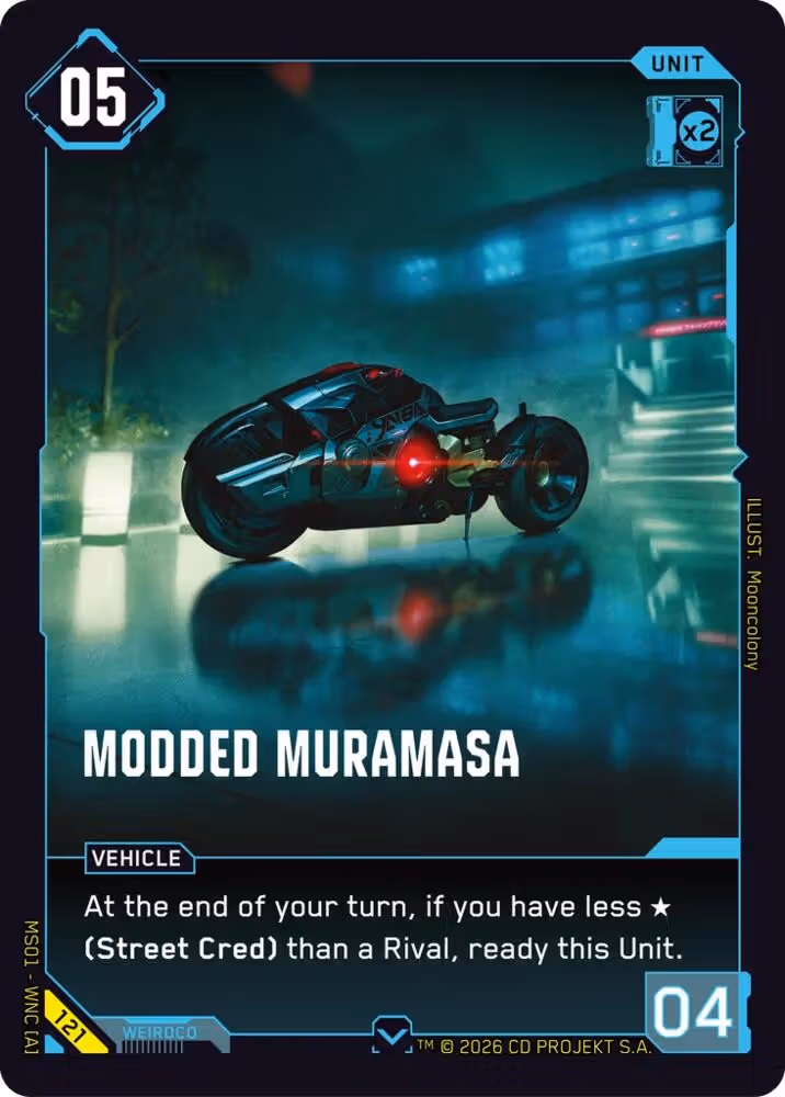 Modded Muramasa 121 Cyberpunk TCG card