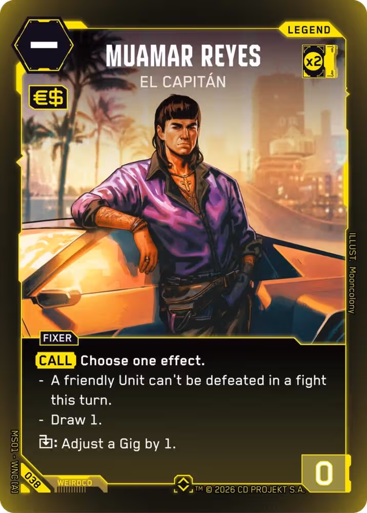 Muamar Reyes - El Capitan 038 Cyberpunk TCG card