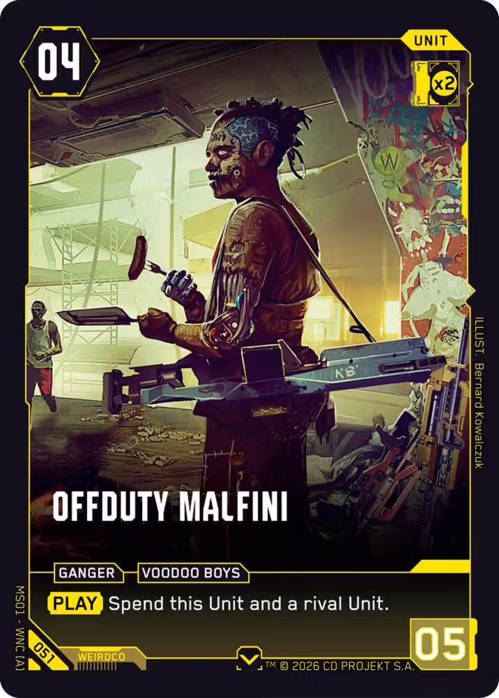 Offduty Malfini 051 Cyberpunk TCG card
