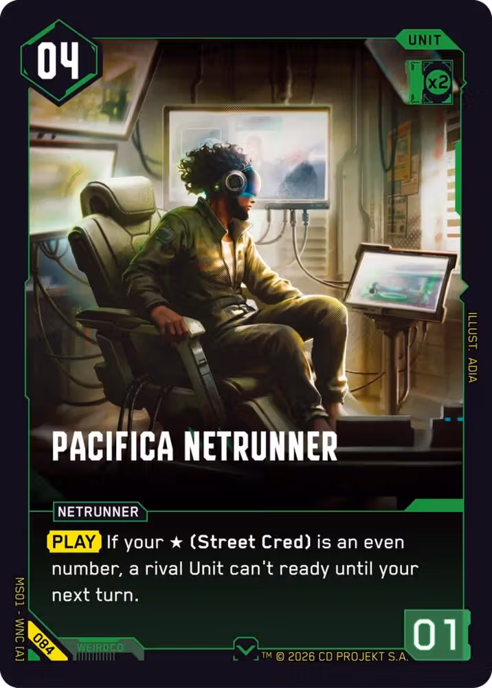 Pacifica Netrunner 084 Cyberpunk TCG card
