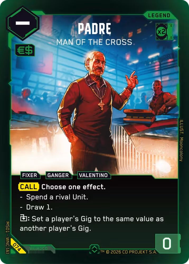 Padre - Man of the Cross 074 Cyberpunk TCG card