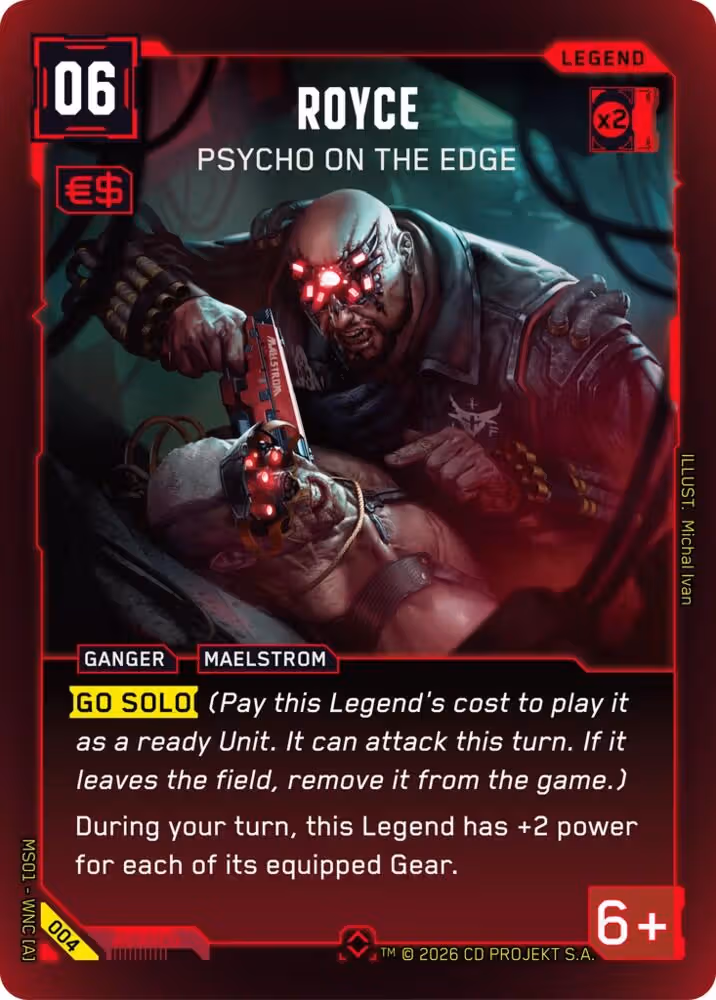 Royce - Psycho on the Edge 004 Cyberpunk TCG card