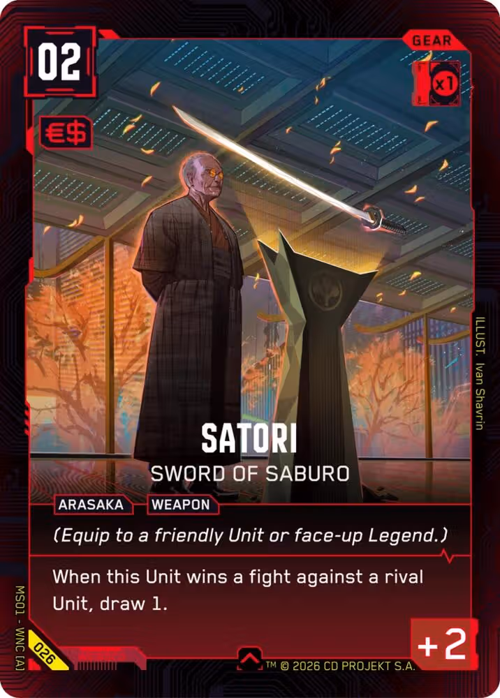 Satori - Sword of Saburo 026 Cyberpunk TCG card