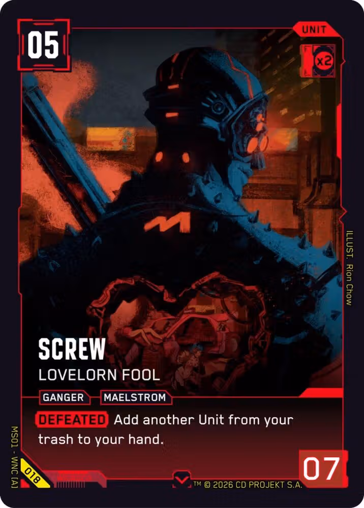 Screw - Lovelorn Fool 018 Cyberpunk TCG card