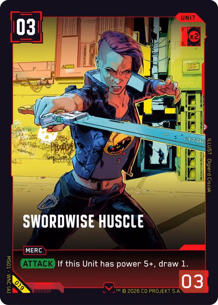 Swordwise Huscle 019 Cyberpunk TCG card
