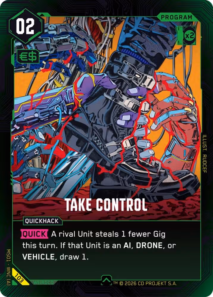 Take Control 103 Cyberpunk TCG card