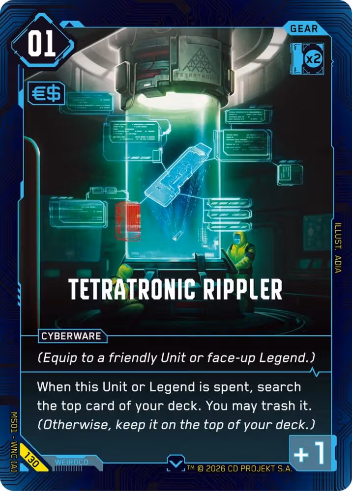 Tetratronic Rippler 130 Cyberpunk TCG card