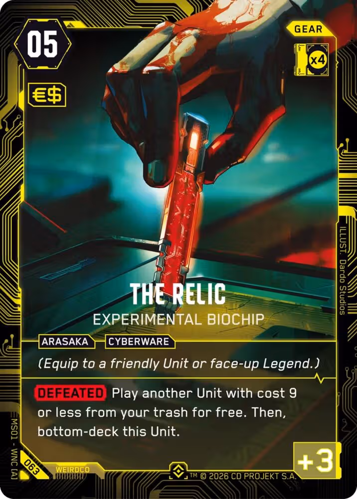 The Relic - Experimental Biochip 063 Cyberpunk TCG card