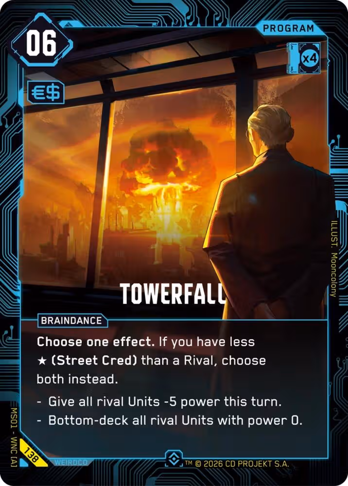 Towerfall 138 Cyberpunk TCG card