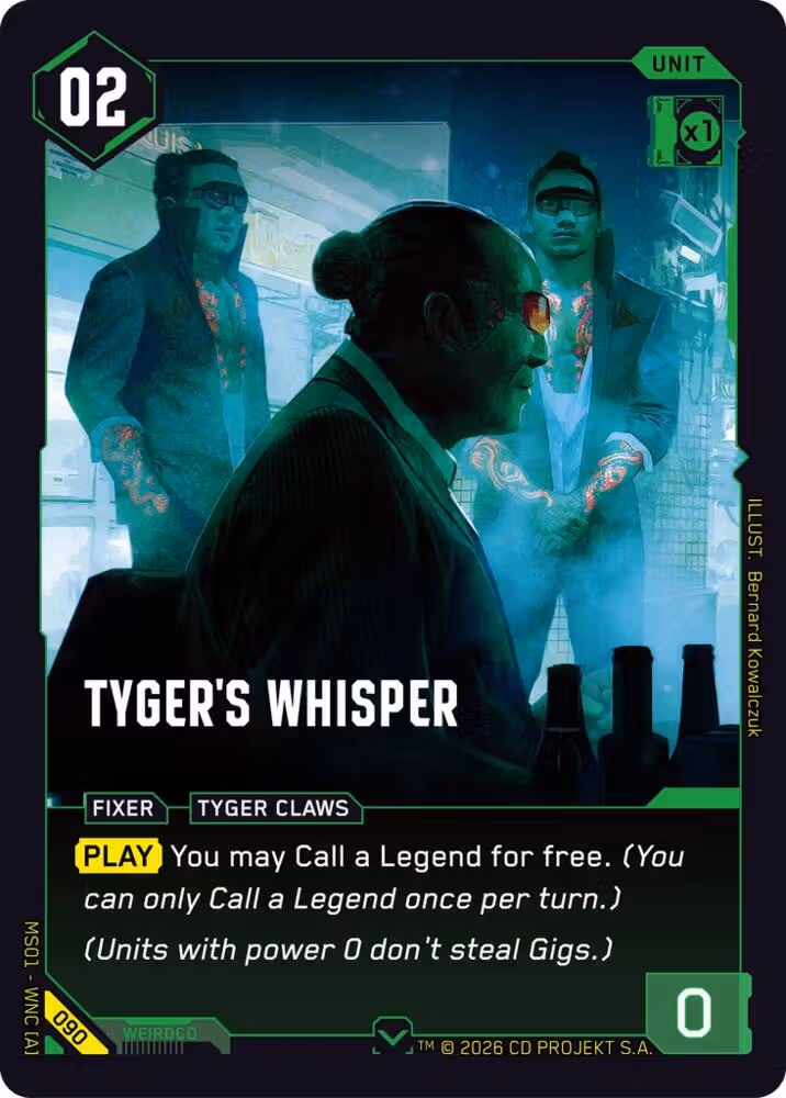 Tyger's Whisper 090 Cyberpunk TCG card