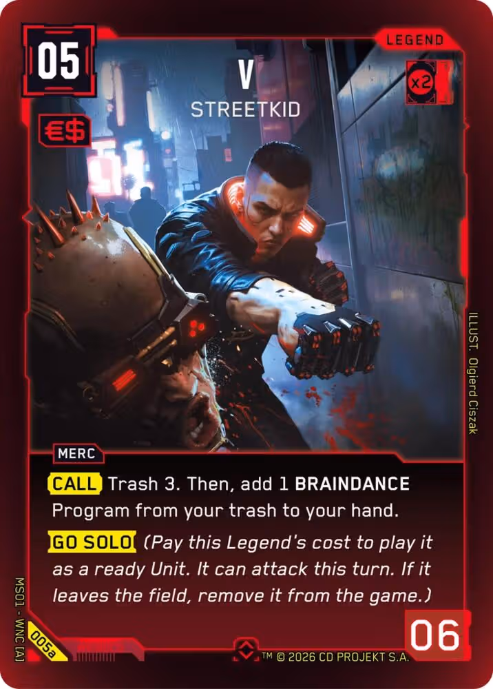 V - Streetkid 005a Cyberpunk TCG card