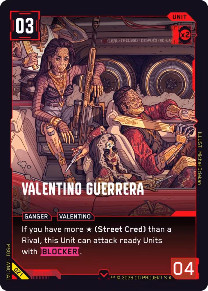 Valentino Guerrera 021 Cyberpunk TCG card