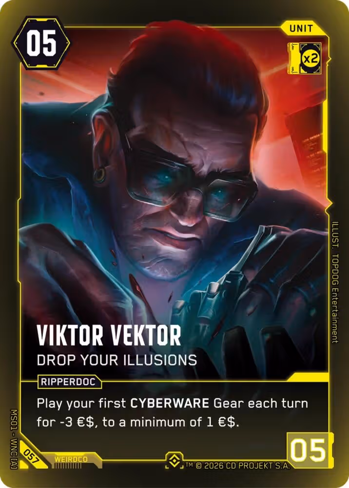 Viktor Vektor - You Might Feel a Little Pinch 058 Cyberpunk TCG card