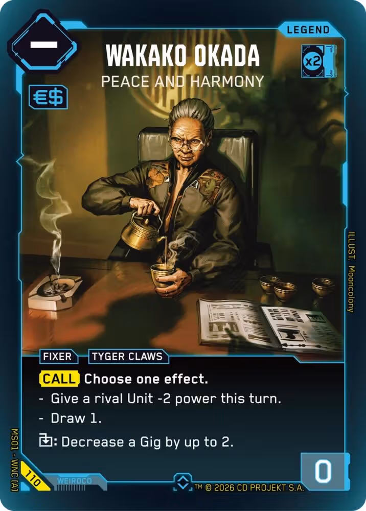 Wakako Okada - Peace and Harmony 110 Cyberpunk TCG card