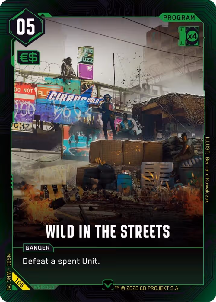 Wild in the Streets 105 Cyberpunk TCG card