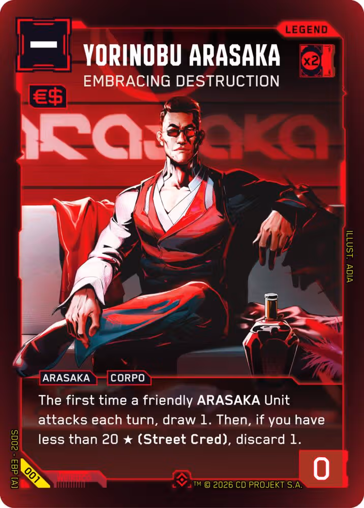 Embracing Power Starter Deck Cyberpunk TCG set cover card