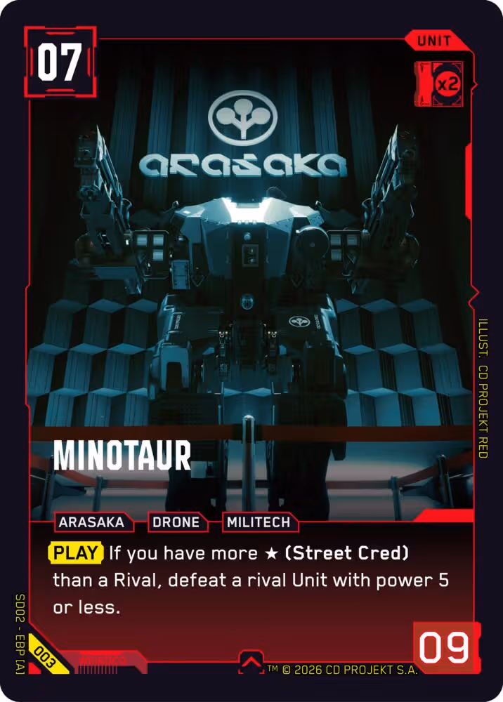 Minotaur 003 Cyberpunk TCG card