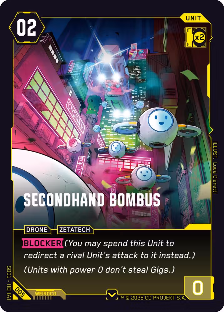 Secondhand Bombus 005 Cyberpunk TCG card