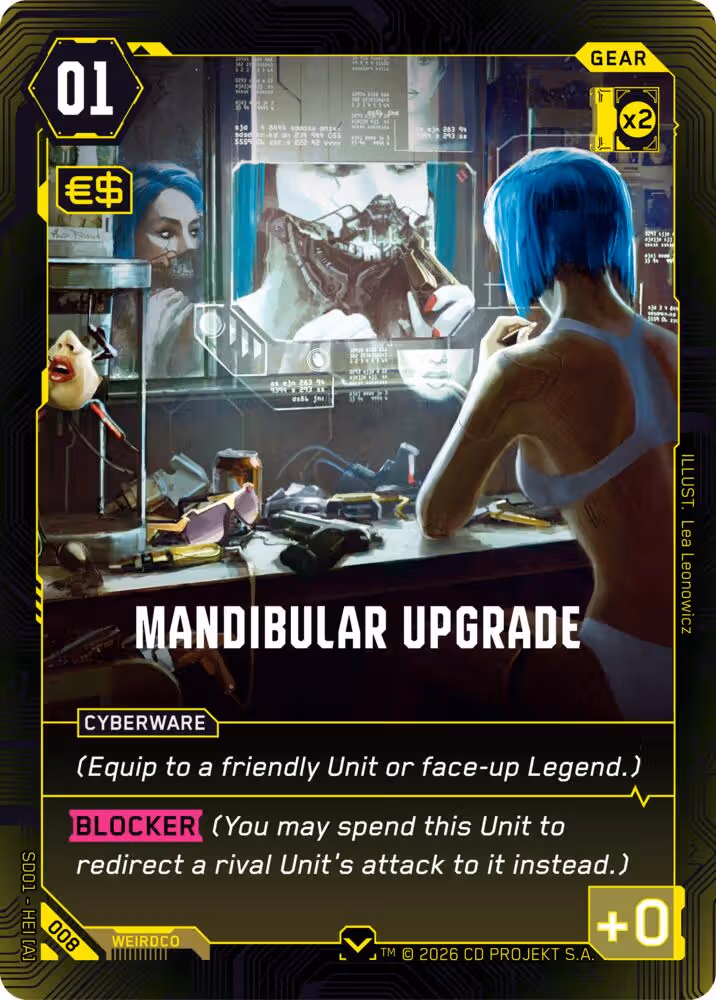 Mandibular Upgrade 008 Cyberpunk TCG card
