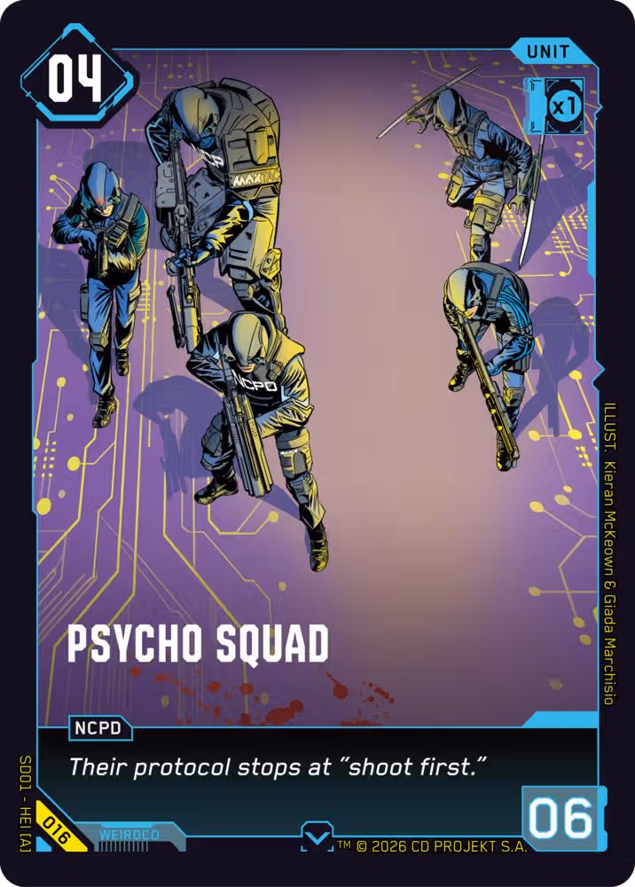 Psycho Squad 016 Cyberpunk TCG card
