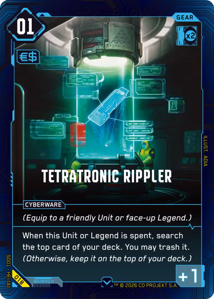Tetratonic Rippler 018 Cyberpunk TCG card