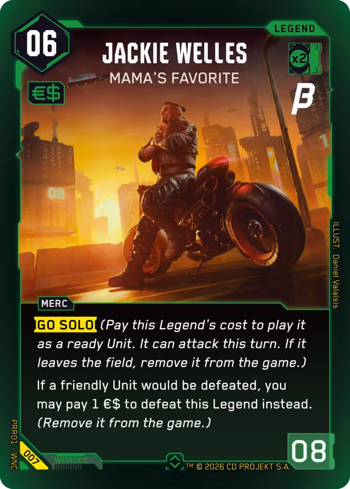 Jackie Welles - Mama's Favorite 007 Cyberpunk TCG card