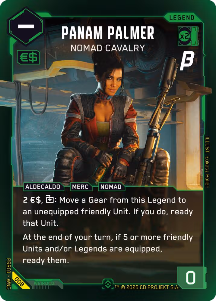 Panam Palmer - Nomad Cavalry 008 Cyberpunk TCG card