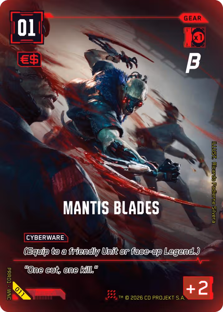 Mantis Blades 011 Cyberpunk TCG card