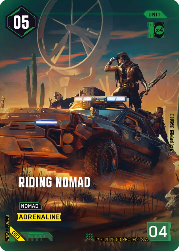 Riding Nomad 003 Cyberpunk TCG card