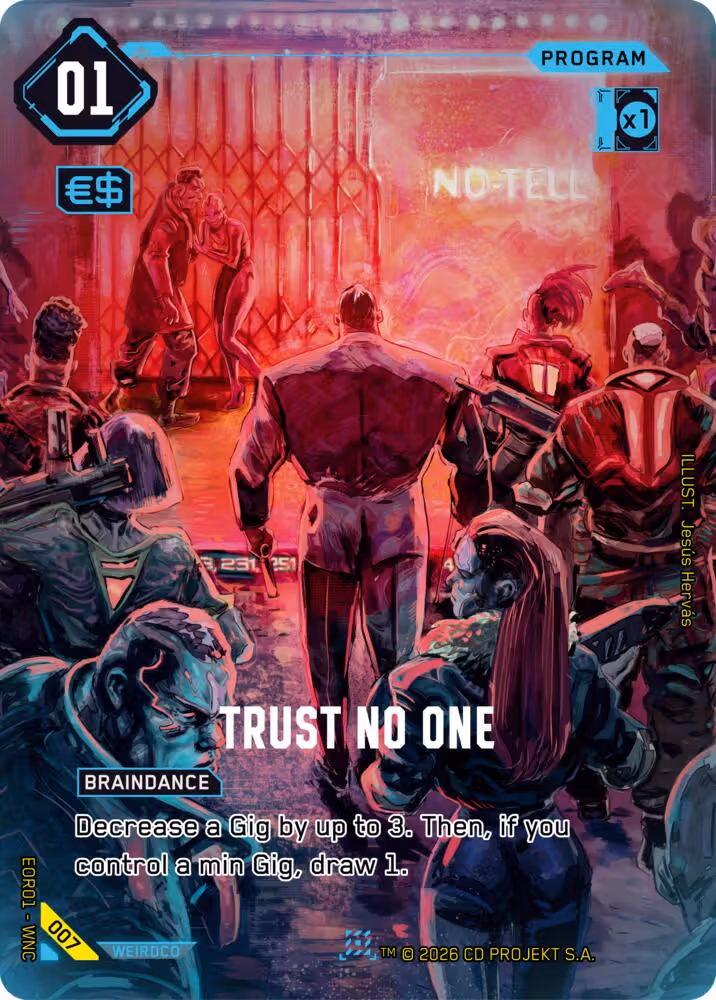 Trust No One 007 Cyberpunk TCG card