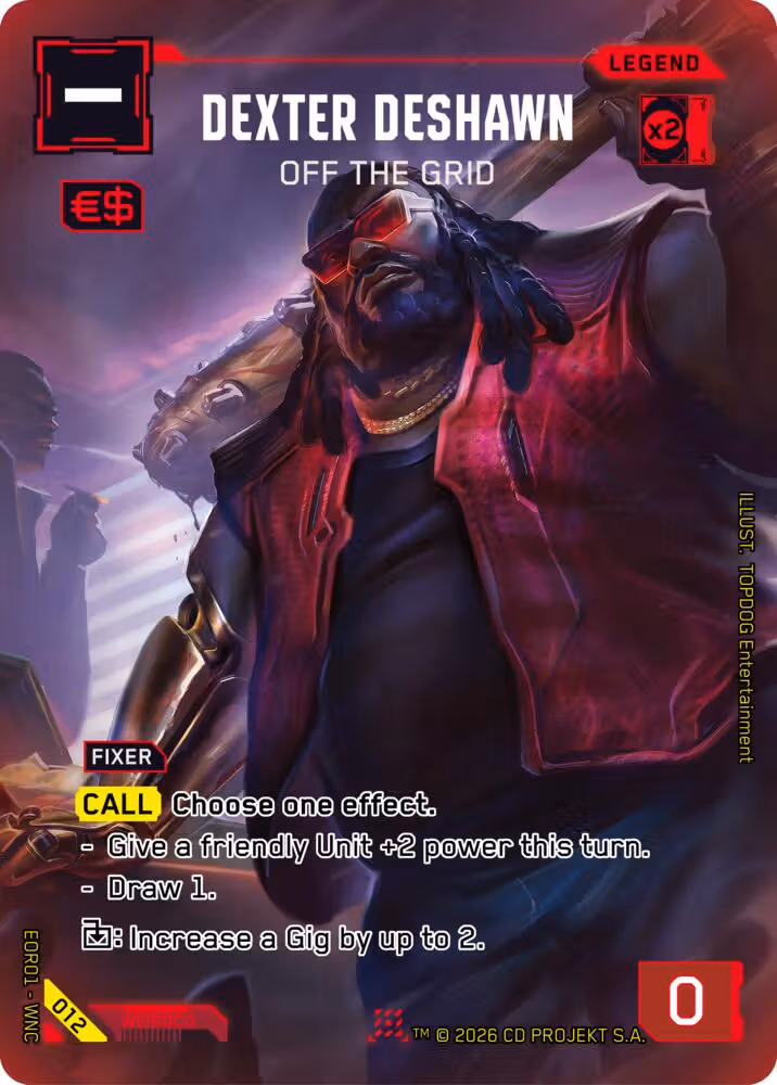 Dexter DeShawn - Off the Grid 012 Cyberpunk TCG card