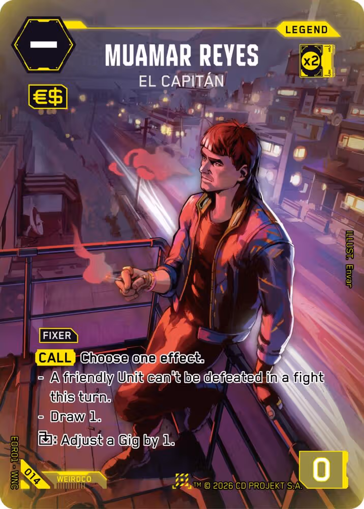 Muamar Reyes - El Capitan 014 Cyberpunk TCG card