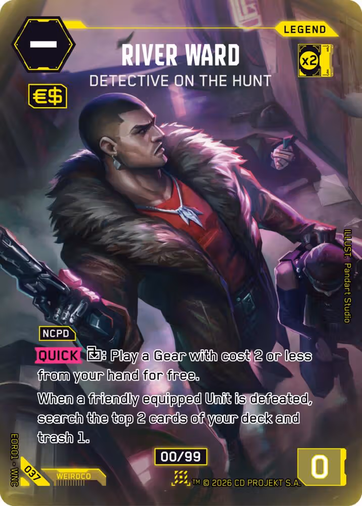 River Ward - Detective on the Hunt 038 Cyberpunk TCG card