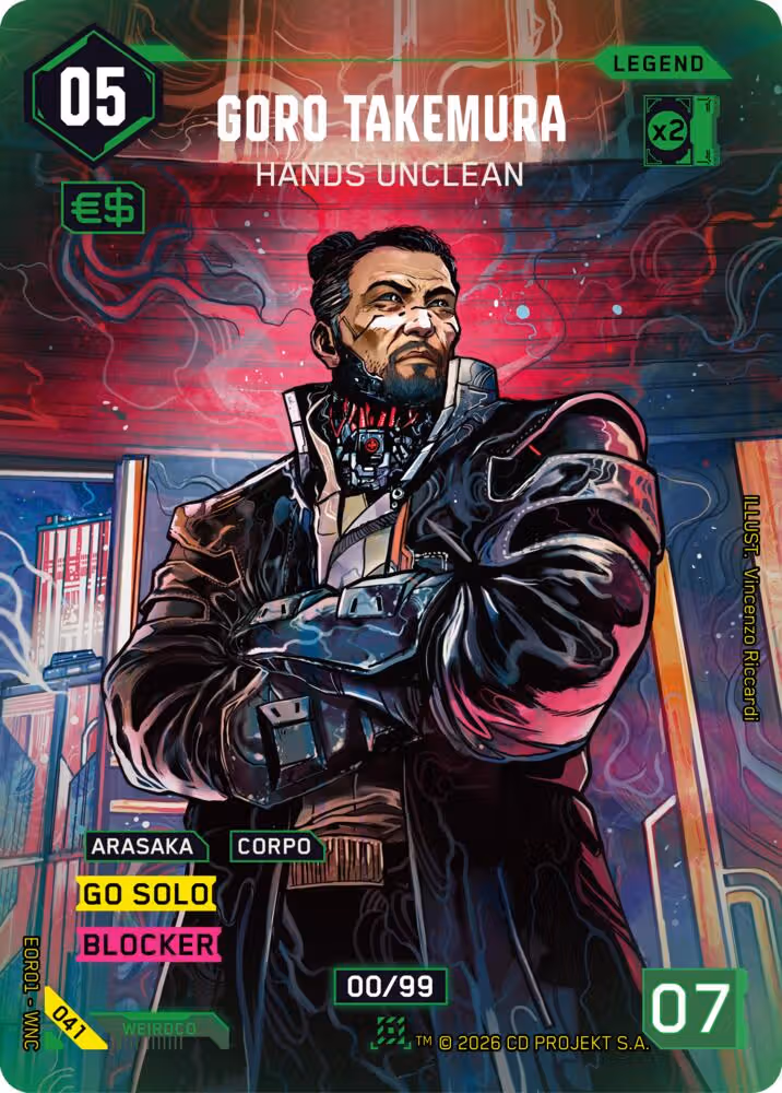 Goro Takemura - Hands Unclean 041 Cyberpunk TCG card