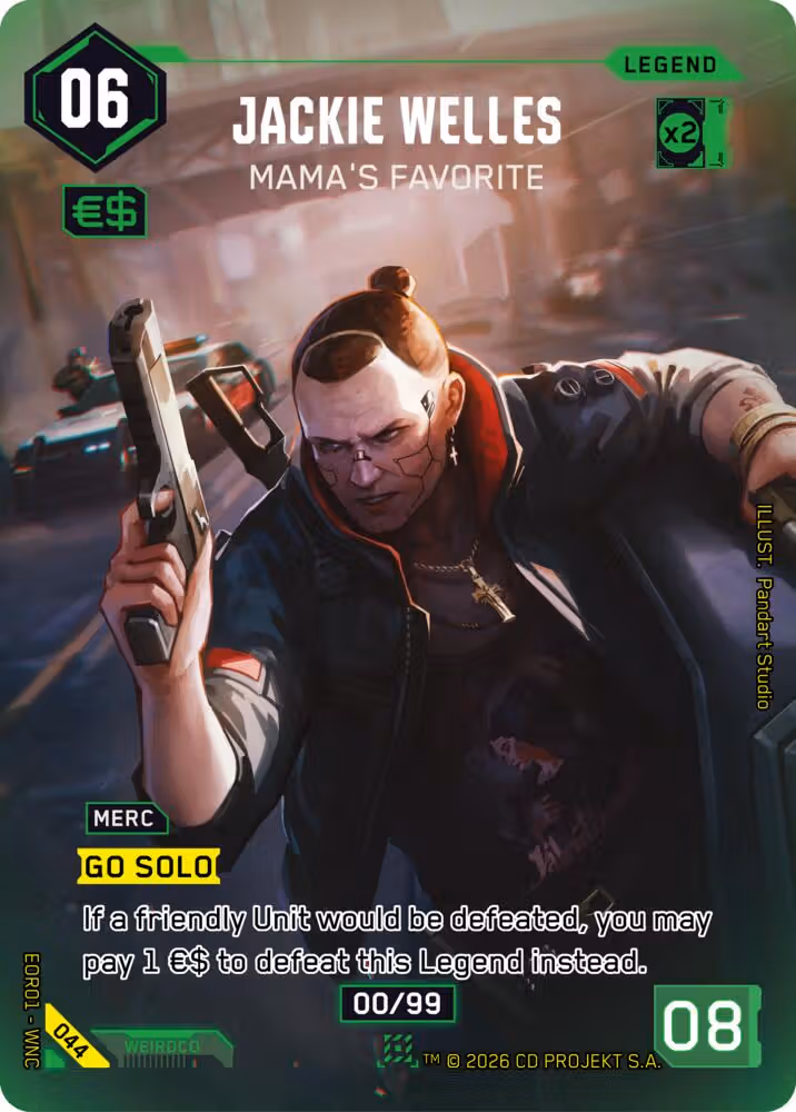 Jackie Welles - Mama's Favorite 044 Cyberpunk TCG card