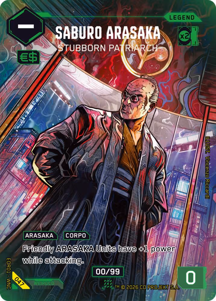 Saburo Arasaka - Stubborn Patriarch 047 Cyberpunk TCG card