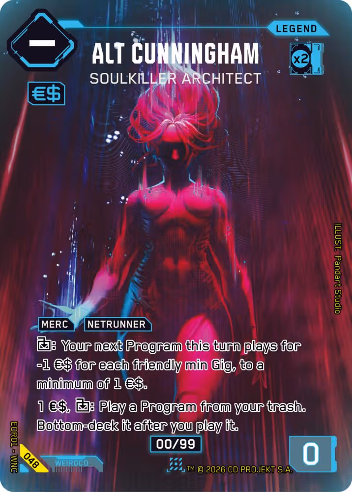 Alt Cunningham - Soulkiller Architect 048 Cyberpunk TCG card