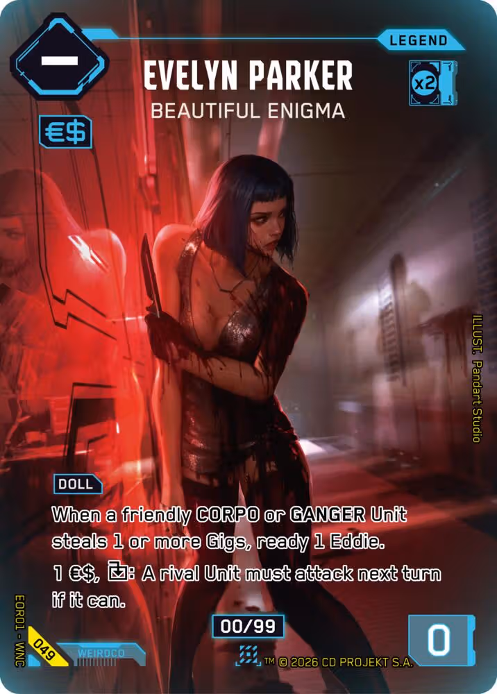 Evelyn Parker - Beautiful Enigma 049 Cyberpunk TCG card