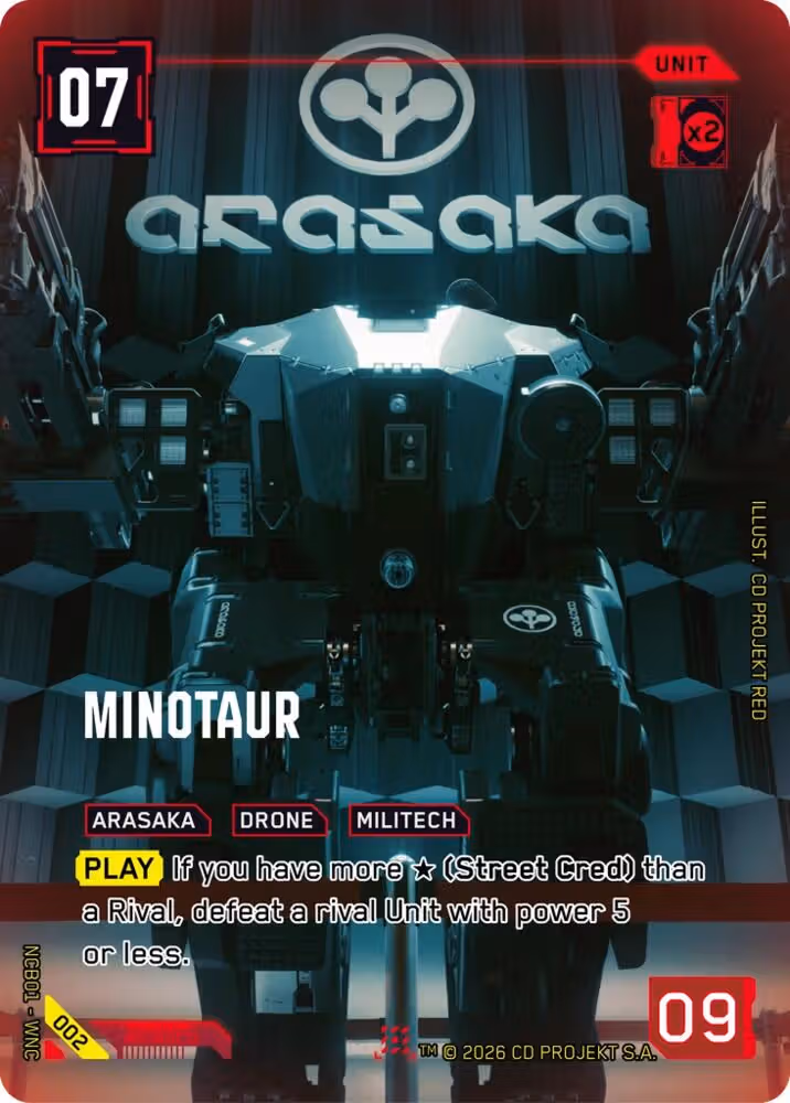 Minotaur 002 Cyberpunk TCG card