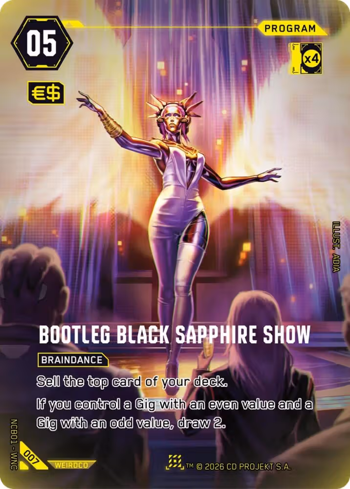 Bootleg Black Sapphire Show 007 Cyberpunk TCG card
