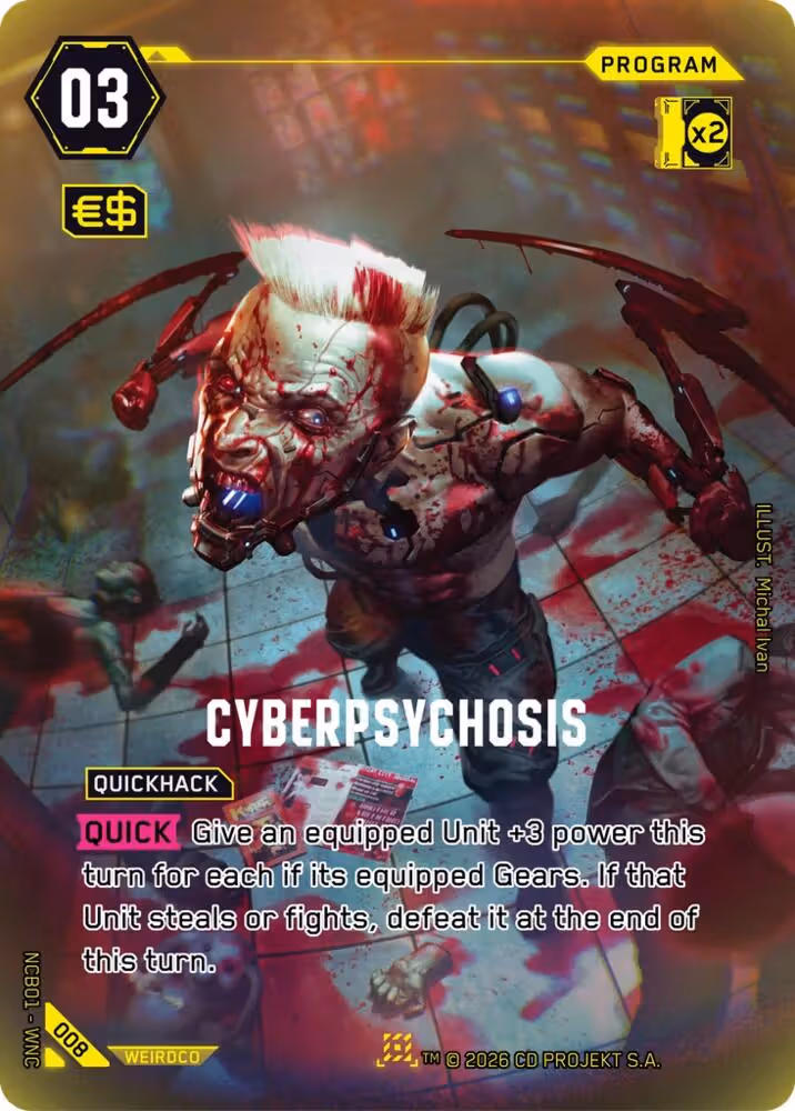Cyberpsychosis 008 Cyberpunk TCG card